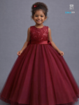 Trendy Maroon Fancy Frock | Custom Stitching Only by SMA Designer Dreams