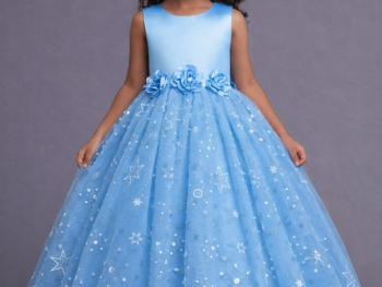 Dreamy Sky Blue Fancy Frock ✨ (Custom Stiching Only | Image For Reference Only)