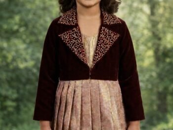 Premium Stone Work Party Wear Tissue Frock ( Not Fabric Included | Aariwork & Stiching Only)